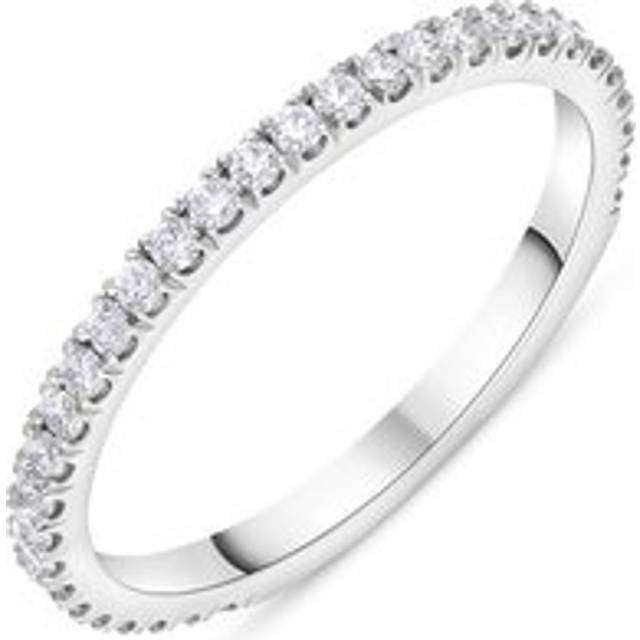 Platinum 0.30ct Diamond Brilliant Cut 3/4 Eternity Ring D - L