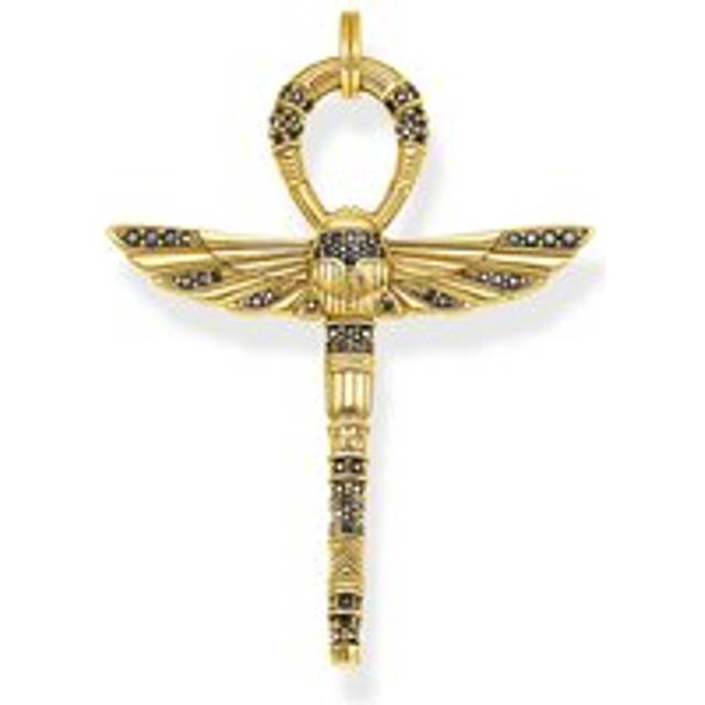 Thomas Sabo Gold Plated Sterling Silver Egyptian Cross Pendant - Gold