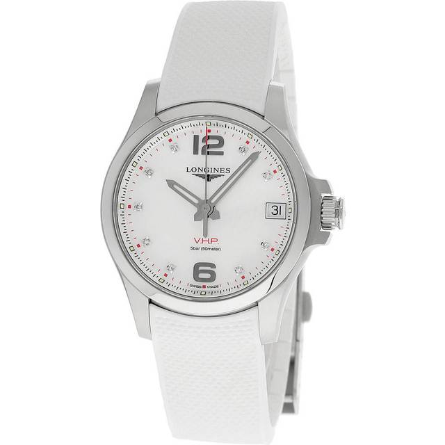 LONGINES Conquest V.H.P. 36MM Diamond MOP Dial Women's Watch L3.316.4.87.9 / L33164879 - Mother of Pearl - 36 mm