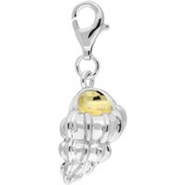 Sterling Silver Yellow Gold Large Conch Shell Charm