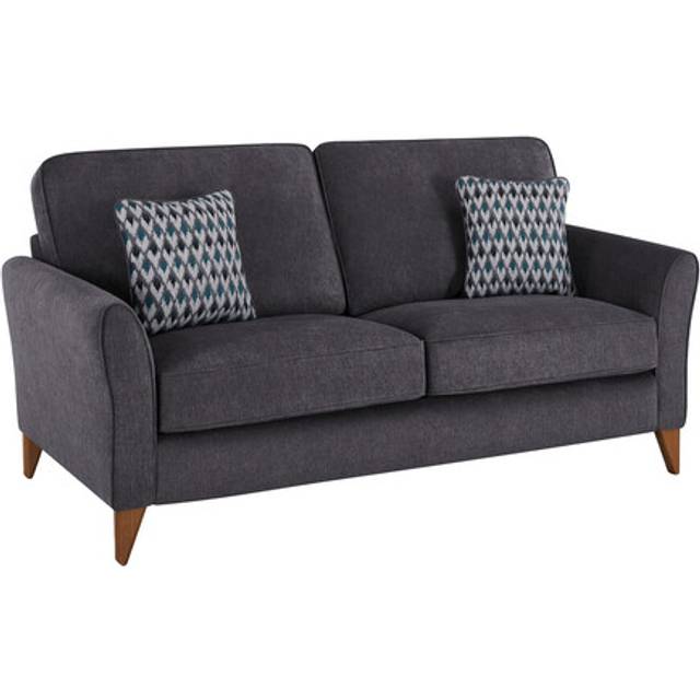 Orkney Graphite Fabric Sofas - 3 Seater Sofa - Jasmine Range - Oak Furnitureland