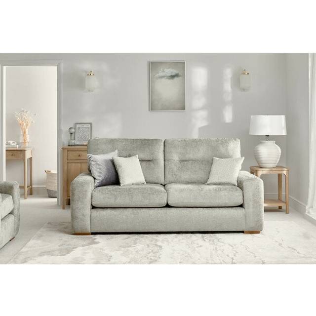 Paolo Truffle Fabric Sofas - 3 Seater Sofa - Lorenzo Range - Oak Furnitureland