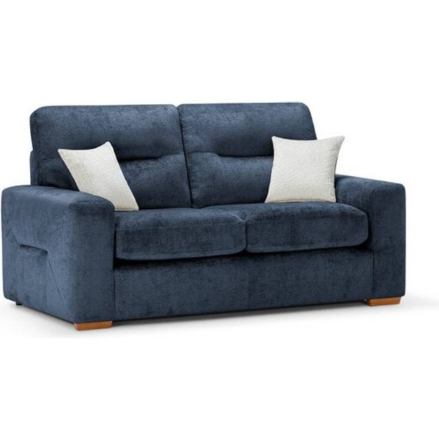 Paolo Navy Fabric Sofas - 2 Seater Sofa - Lorenzo Range - Oak Furnitureland