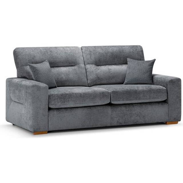 Paolo Grey Fabric Sofas - 3 Seater Sofa - Lorenzo Range - Oak Furnitureland