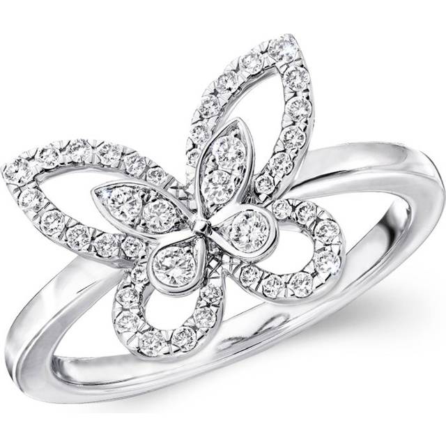 Graff White Gold and Diamond Mini Butterfly Ring - 51