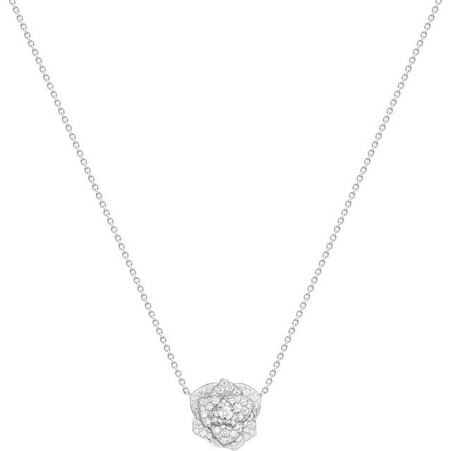 Piaget White Gold and Diamond Rose Necklace - One size