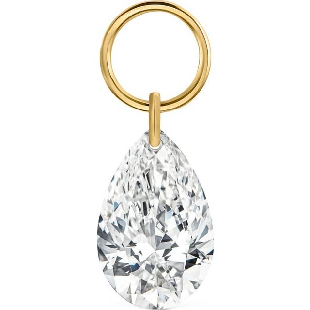 Maria Tash Yellow Gold Pear Floating Diamond Charm - 7mm