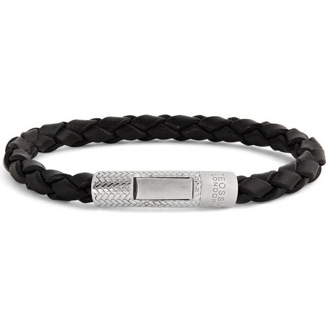 Tateossian Herringbone Click Pelle Bracelet - Silver - L