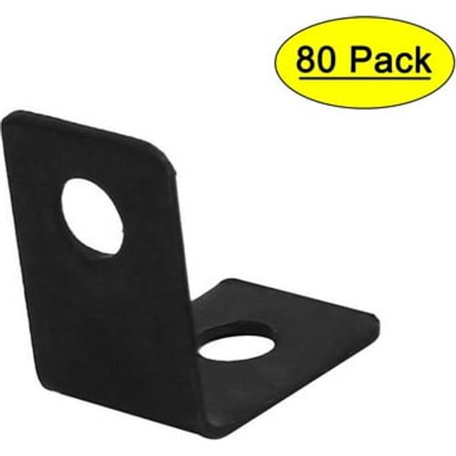 80 pcs 12x9x12mm l-shaped 90 degree angle bracket corner braces black