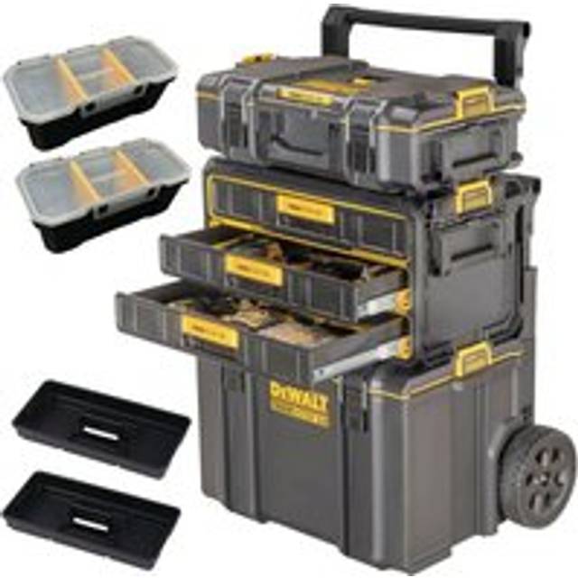 Toughsystem 2 DS450 Rolling Tool Box Trolley + DS166 + 3 Draw Organiser - Dewalt