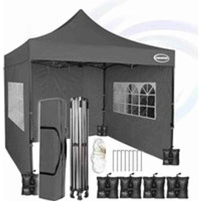 Mcc Direct - maximus Heavy Duty Gazebo 3x3m Pop Up Commercial Gazebo Market Stall Marquee ws grey