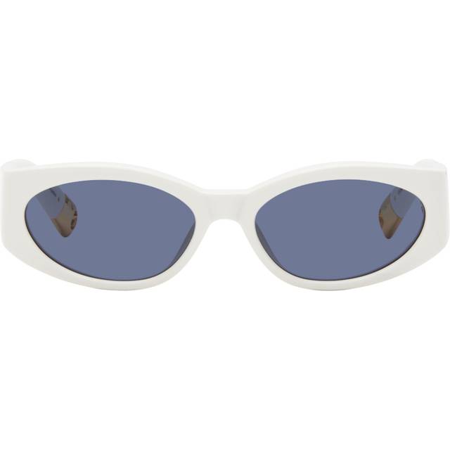 JACQUEMUS JAC 4 SUN C7, OVAL Sunglasses, FEMALE - White