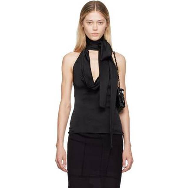 Blumarine Black Halter Neck Tank Top - N0990 BLACK - IT 44