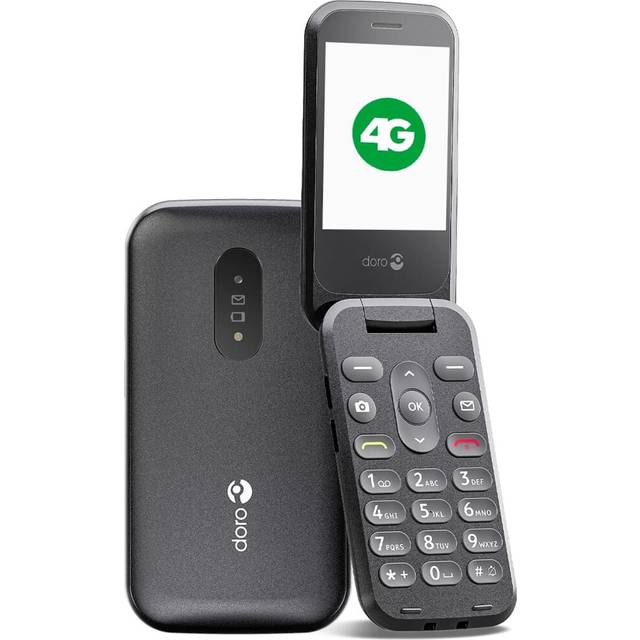 Doro 2800 4G unlocked basic mobile phone for seniors with loud and clear sound, large buttons, talking number keys, camera, assistance button and USB