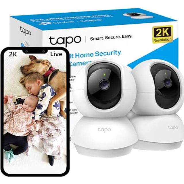 Tapo Wifi Indoor Camera, 2K 3MP Full HD Baby Camera, 360? Security Camera, Wireless Pet Camera, Smart Motion Detection & Tracking, Night Vision, Work