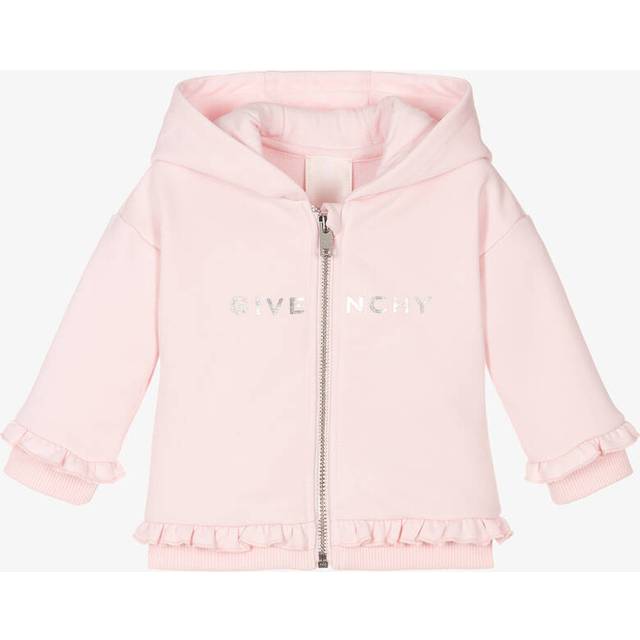 Givenchy, Sweatshirts, female, Pink, 3 Y, Pink Hoodie with Ruffle Details