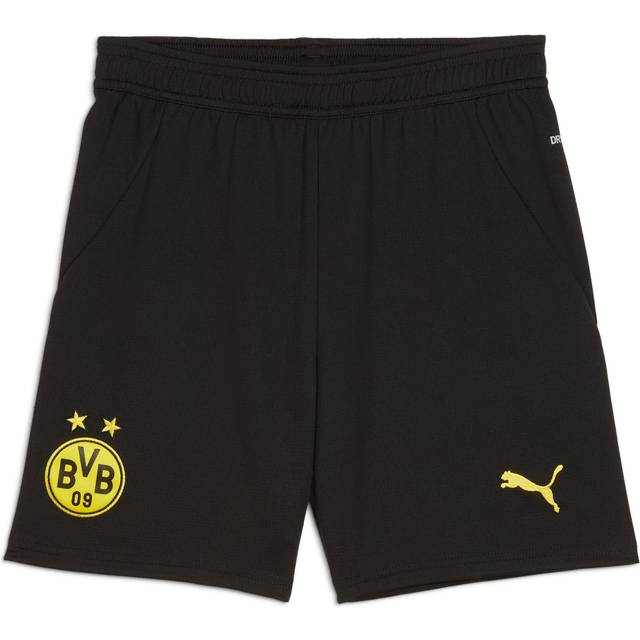 Puma Borussia Dortmund 24/25 Home/Cup Football Shorts Jnr - Puma Black/Faster Yellow / YXL 15-16Yr
