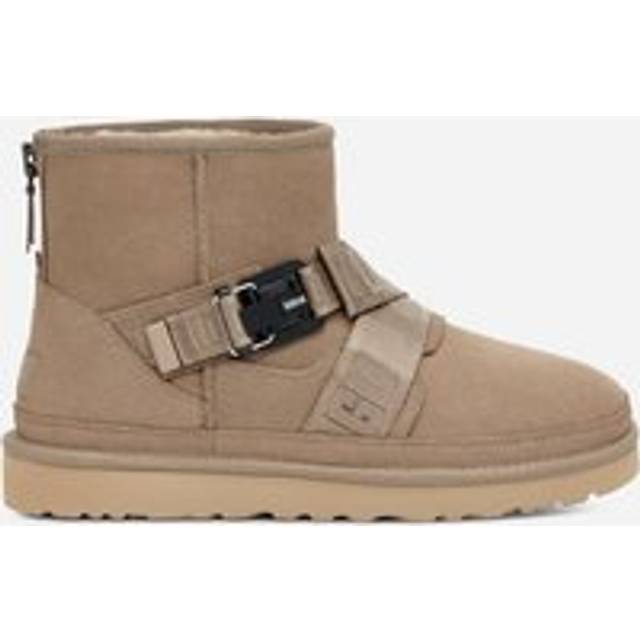 UGG® Classic Mini Quickclick Boot for Men in Brown, Size 12, Leather/Polyester/Wool - Dune