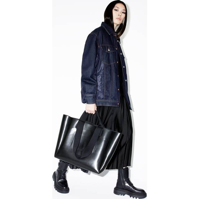 Allsaints Womens Vy Blue Dillan Relaxed-fit Denim Bomber Jacket S - NAVY BLUE