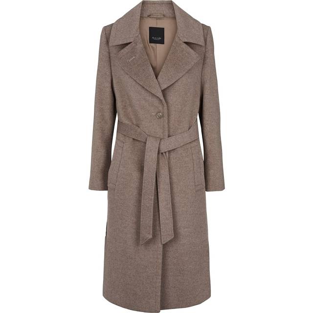 Sand Cashmere Coat W Clareta Belt Midi Dam Vinterjackor Stl. 42 - Från Magasin - Light Camel (42)