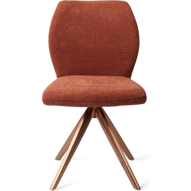 Carolyna Cozy Copper Dining Chair - Turn White - Pink (87cm H X 47cm W X 45cm D)