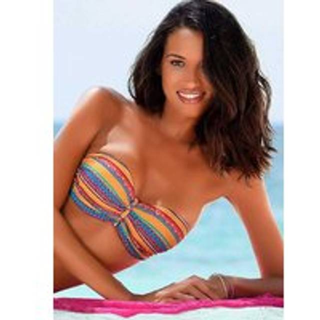 Buffalo Striped Bandeau Bikini Top - Multi