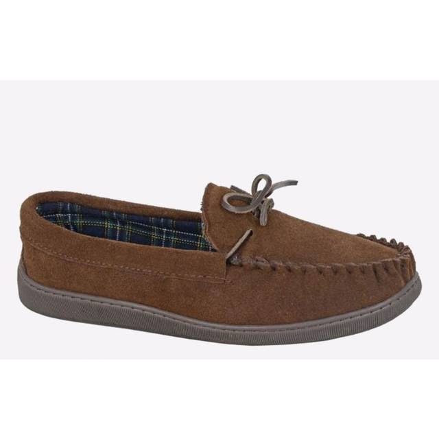 Mokkers Adie Moccasin Slippers Men's | Slip On Shoes  | Brown  | UK Size 11