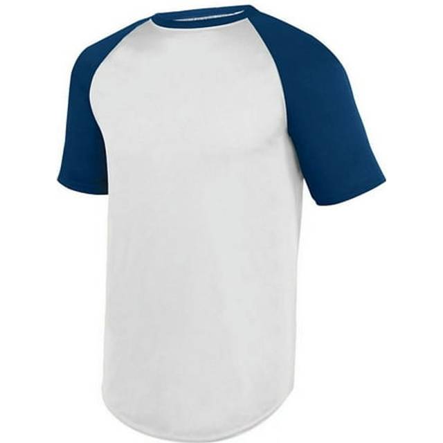 Youth Wicking Baseball Jersey - WHITE ROYAL - XSD0102H7YMST
