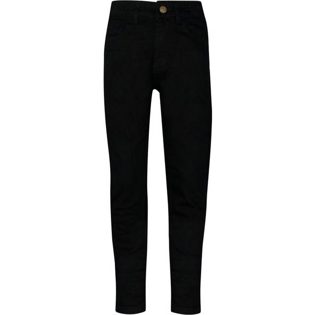 (13-14 Years, Jet Black) Kids Girls Skinny Jeans Denim Pants Fit Trouser
