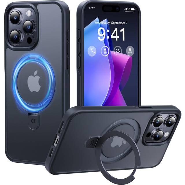 CASEKOO 2024 NEW Magic Stand for iPhone 15 Pro Max Case for MagSafe [Military Drop Protection] Shockproof Protective Phone Case Matte Finish Non-Slip