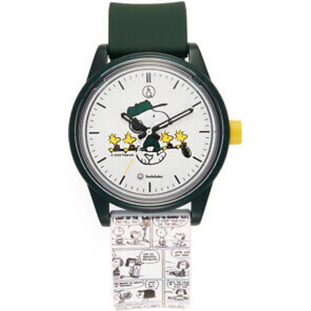 [cue And Cue Smile Solar] Watch Peanuts Collection Forest Golf Ladies Green X Yellow M