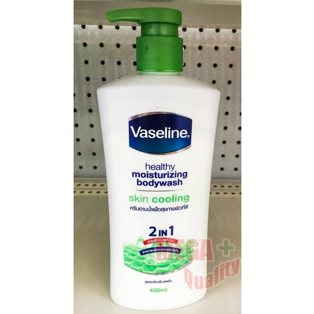 450ml vaseline healthy moisturizing skin cooling body wash shower cream