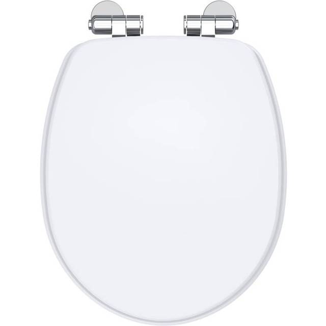 Traditional Soft Close, Top Fix Wooden Toilet Seat (Suitable for Legacy Balterley Toilets) - Gloss White