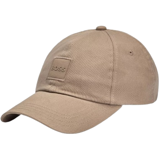 Boss Mens Open Brown Logo-embroidered Curved-peak Cotton-twill Cap 1 Size - OPEN BROWN