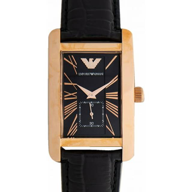 Emporio Armani AR0168 Rectangular Rose Gold Men&#39;s Watch
