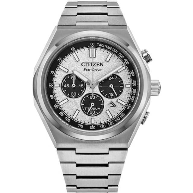 Men's Chronograph Watch | Stainless Steel | White/Gray | Citizen® Eco™ - One Size