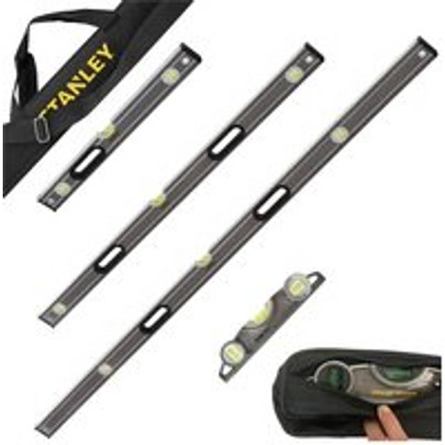 Stanley - Fatmax Pro Box Beam Pro Spirit Level Set 4pc - 250 600 1200 1800mm + Bag