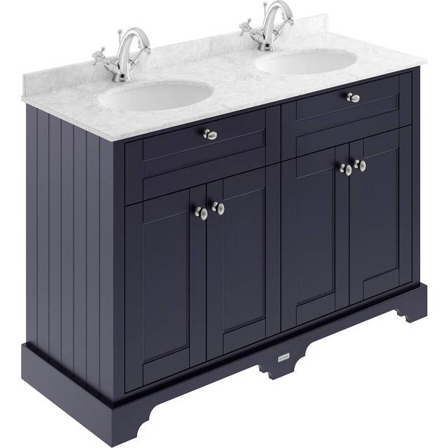 Old London 1200mm Cabinet & Double Marble Top - One Size