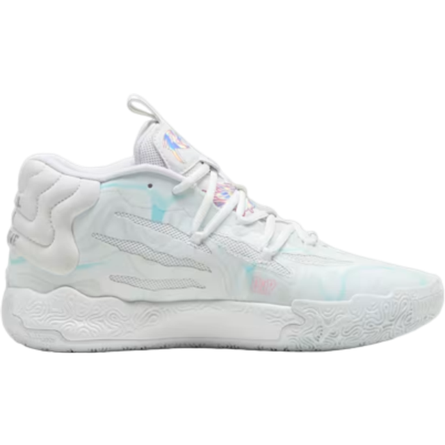 Puma MB.03 Iridescent Mens White Basketball Shoes - Size UK 8