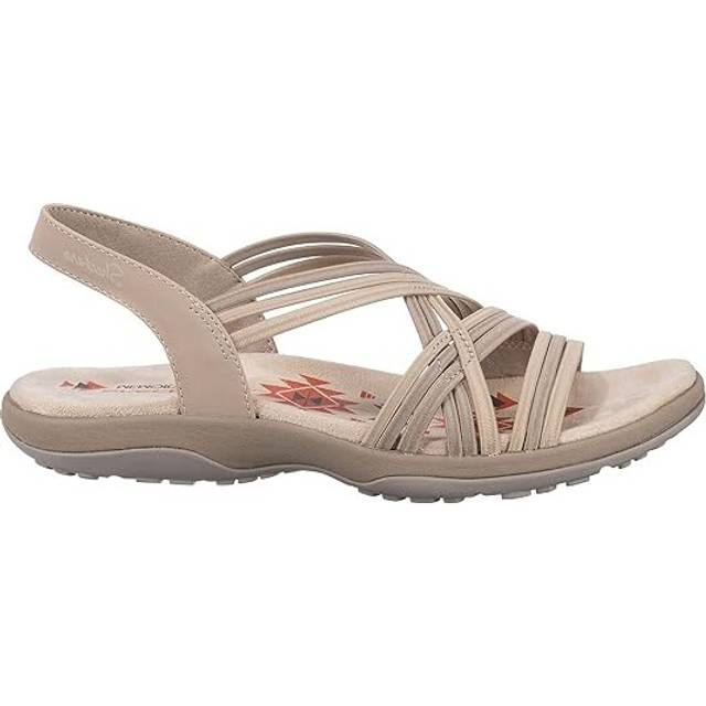 Skechers Women's Reggae Slim-Simply Stretch Sport Sandal Natural/Taupe 9
