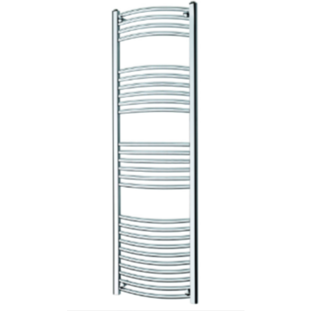 Vertical Curved Towel Rail - Chrome (160cm H x 40cm W x 4cm D)