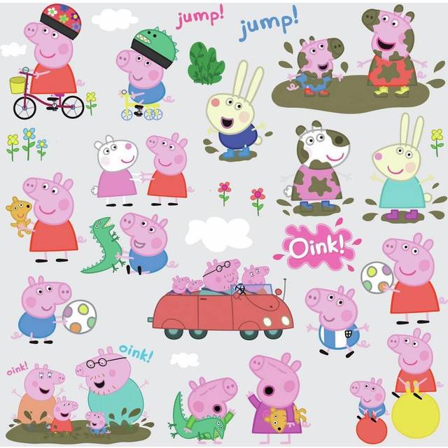 RoomMates RMK3183SCS Peppa The Pig Peel and Stick Wall Decals
