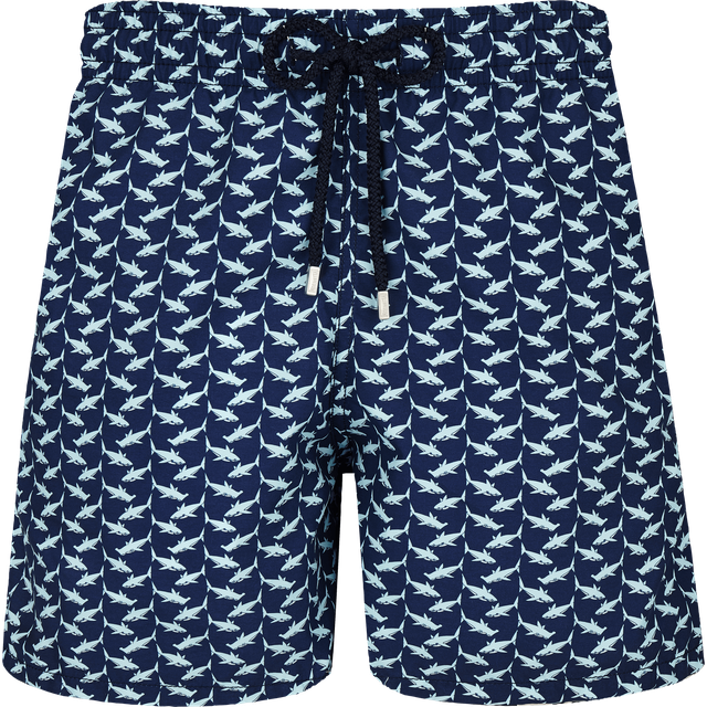 Vilebrequin - Dark Blue Moorea Net Sharks Swim Shorts Mooc4b01-390 S