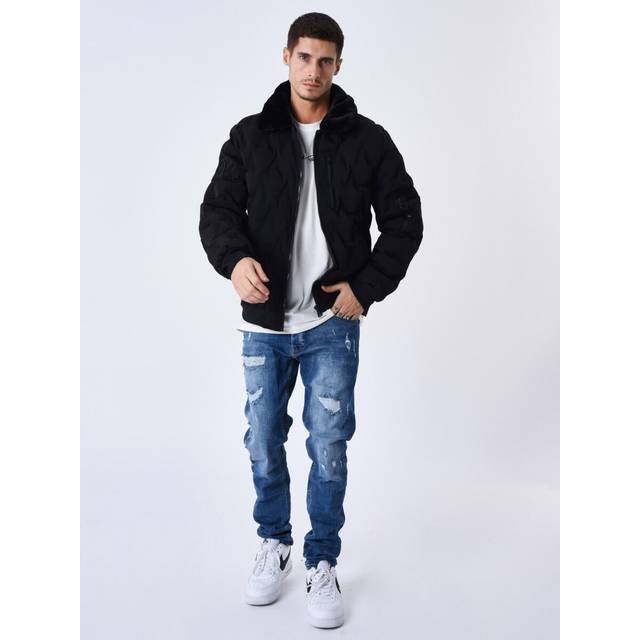 Furry aviator collarPuffer Jacket Project X Paris - Noir - XL
