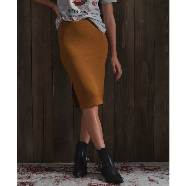 Women's ottoman fabric pencil skirt Superdry - Marron - 34