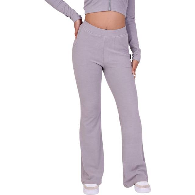 Women's ribbed triple logo flared Trousers Project X Paris - Gris - S