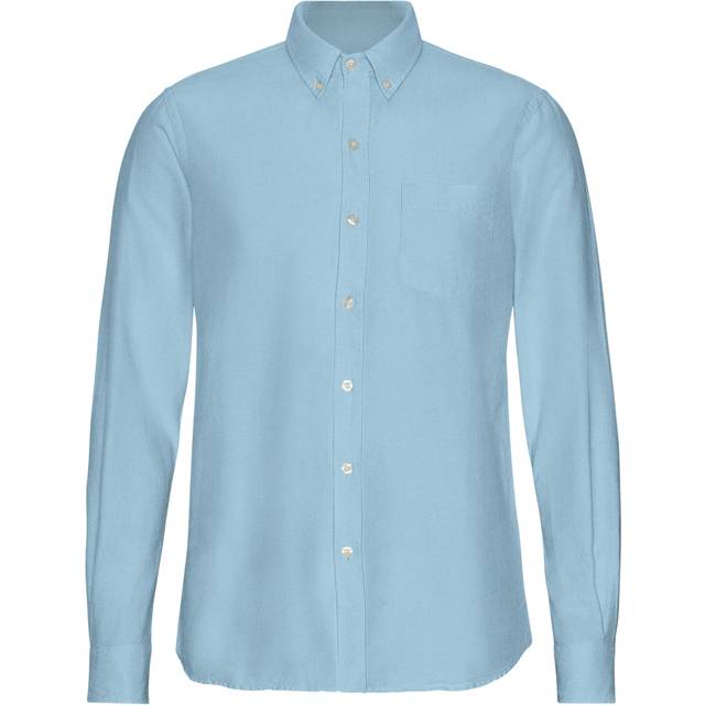 Button-down shirt Colorful Standard Organic Seaside Blue - Bleu
