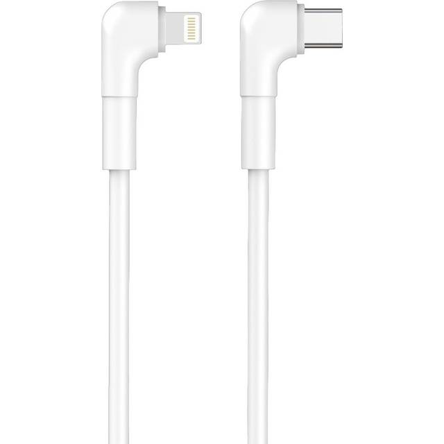 maXlife Angle Cable USB-C - Lightning 27W - Vit/