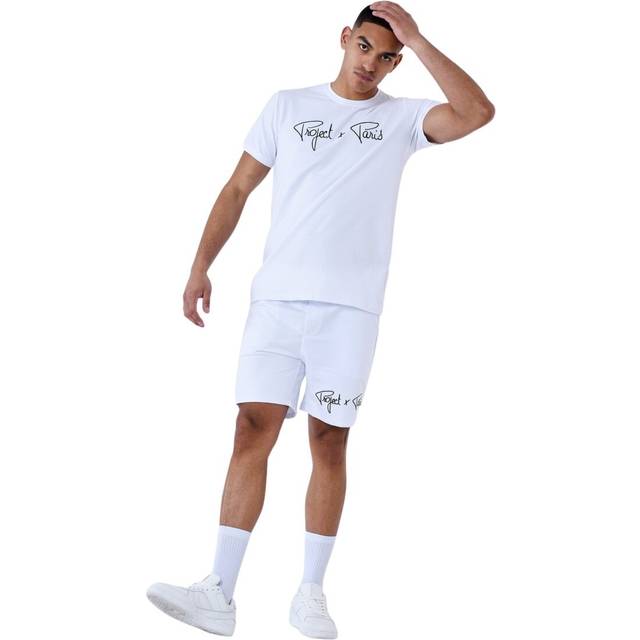 Basic shorts with embroidered logo Project X Paris - Blanc - XL