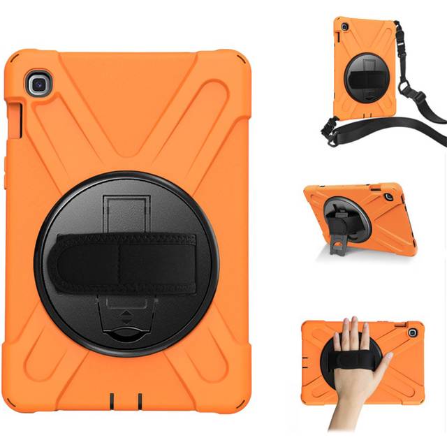 Samsung Galaxy Tab S5e 360 graders X-Shape kombinationsfodral i silikon - Orange